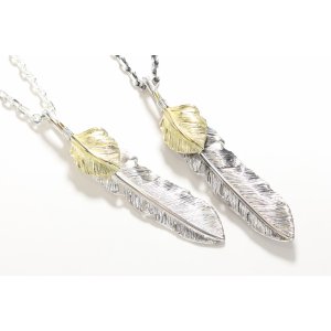 画像3:  千年フェザー (LL1_K18YGハートフェザー) ペンダント『チェーン50cm』 