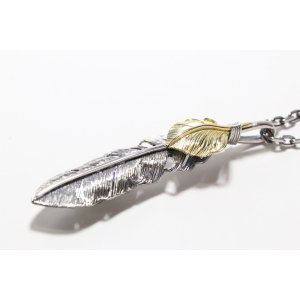 画像4:  千年フェザー (LL1_K18YGハートフェザー) ペンダント『チェーン50cm』 