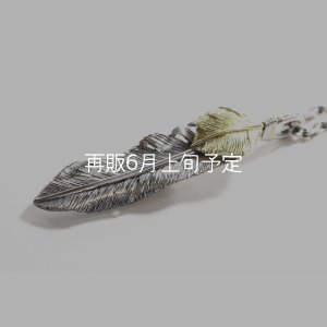 画像1:  千年フェザー (LL2_K18YGハートフェザー) ペンダント『チェーン50cm』 