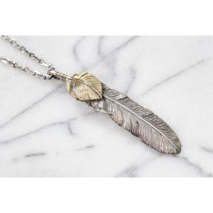 画像3: 千年フェザー (XL2_K18YGハートフェザー) ペンダント『チェーン50cm』 
