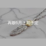 千年フェザー (XL2_K18YGハートフェザー) ペンダント『チェーン50cm』 