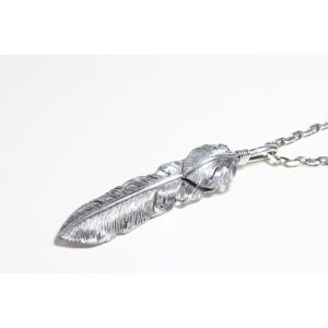 画像5:  千年フェザー (LL1ハートフェザー) ペンダント『チェーン50cm』 
