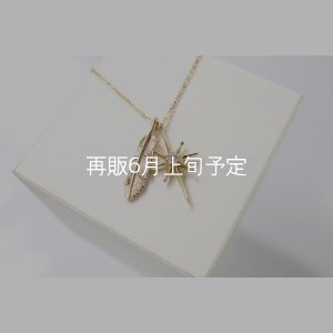 画像1: SUNジュエル × フェザーネックレス ｜K10YG × ダイヤモンド｜ 