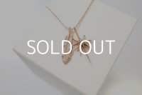 SUNジュエル × フェザーネックレス ｜K10PG × ダイヤモンド｜ 