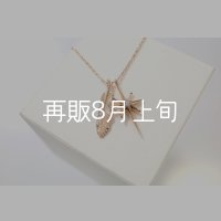 SUNジュエル × フェザーネックレス ｜K10PG × ダイヤモンド｜ 