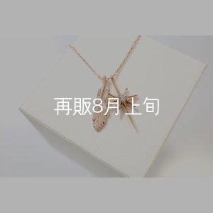 画像1: SUNジュエル × フェザーネックレス ｜K10PG × ダイヤモンド｜ 