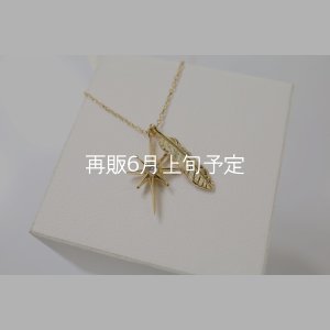 画像1: SUNジュエル × フェザーネックレス ｜K18YG × ダイヤモンド｜ 