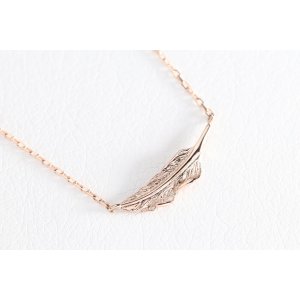 画像3: ミニマムフェザーネックレス ｜K10PG｜  ■雑誌掲載 