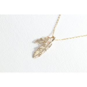 画像3: Wフェザーネックレス(マイクロ) ｜K10YG｜ 