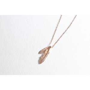 画像3: Wフェザーネックレス(マイクロ) ｜K10PG｜ 