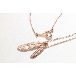 画像7: Wフェザーネックレス(マイクロ) ｜K10PG｜ 