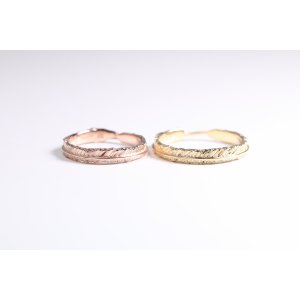 画像8: フェザーリング(3mm) [ペア] ｜K10PG / K18YG｜ 