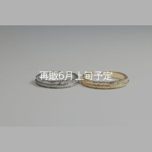 画像10: フェザーリング(3mm) [ペア] ｜Pt900 / K18YG｜ 