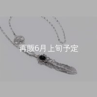 千年フェザー(LL1オニキス)  アローフックペンダント 『チェーン50cm』 