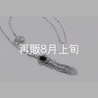 千年フェザー(LL1オニキス)  アローフックペンダント 『チェーン50cm』 