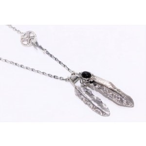 画像7: Wフェザーネックレス (L1/LL2オニキス)  クローフック/アローメディスン 『チェーン50cm』 