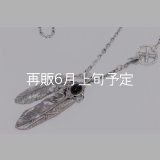Wフェザーネックレス (L1/LL2オニキス)  クローフック/アローメディスン 『チェーン50cm』 