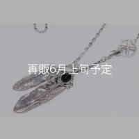 Wフェザーネックレス (L1/LL2オニキス)  クローフック/アローメディスン 『チェーン50cm』 