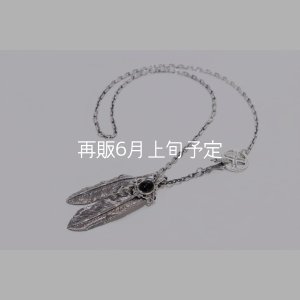 画像2: Wフェザーネックレス (L1/LL2オニキス)  クローフック/アローメディスン 『チェーン50cm』 
