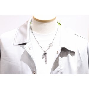 画像7: Wフェザーネックレス (MM2/L2オニキス)  クローフック/アローメディスン 『チェーン50cm』