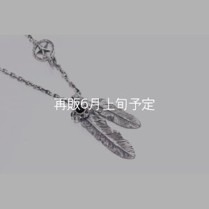 画像2: Wフェザーネックレス (L1オニキス/M1)  クローフック/スターメディスン 『チェーン50cm』 