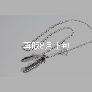 画像7:  Wフェザーネックレス (M1/L2オニキス)   クローフック/スターメディスン 『チェーン50cm』 
