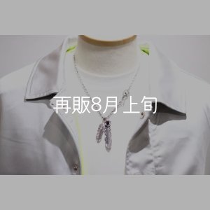 画像8:  Wフェザーネックレス (M1/L2オニキス)   クローフック/スターメディスン 『チェーン50cm』 