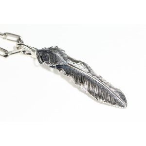 画像3: 千年フェザー(LL2ハートフェザー) ロゴフックペンダント 『チェーン50cm』 