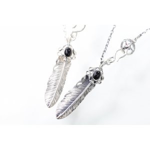 画像4: 千年フェザー(M2オニキス) スターフックペンダント 『チェーン45cm』 