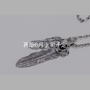 画像2: Wフェザーネックレス (MM1/M2オニキス) 『スターフックチェーン50cm』 