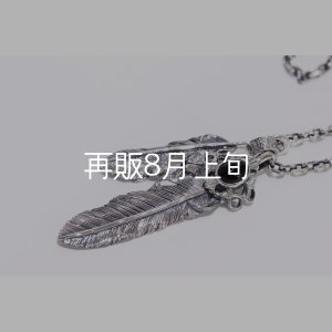 画像2: Wフェザーネックレス (MM1/M2オニキス) 『スターフックチェーン50cm』 