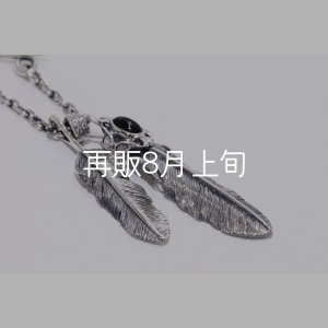 画像3: Wフェザーネックレス (MM1/M2オニキス) 『スターフックチェーン50cm』 
