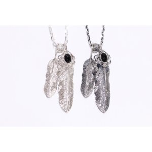 画像6: Wフェザーネックレス (MM1/M2オニキス) 『スターフックチェーン50cm』 