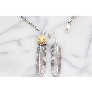 画像8: Wフェザーネックレス (L1_K18YG-SUNコンチョ/L2) 『チェーン50cm』 ■雑誌掲載 