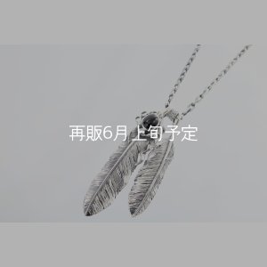 画像2: Wフェザーネックレス (L1オニキス/M2) 『チェーン50cm』 