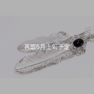 画像4: Wフェザーネックレス (M2/L2オニキス) 『チェーン50cm』 