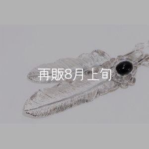 画像4: Wフェザーネックレス (M2/L2オニキス) 『チェーン50cm』 