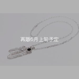 画像1: Wフェザーネックレス (M2/L2オニキス) 『チェーン50cm』 