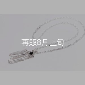 画像1: Wフェザーネックレス (M2/L2オニキス) 『チェーン50cm』 