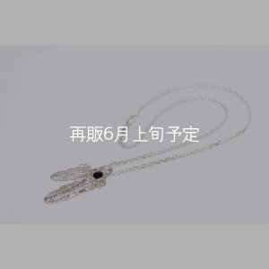 画像1: Wフェザーネックレス (MM2/M2オニキス) 『チェーン45cm』 