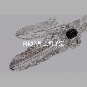 画像2: Wフェザーネックレス (MM2/M2オニキス) 『チェーン45cm』 