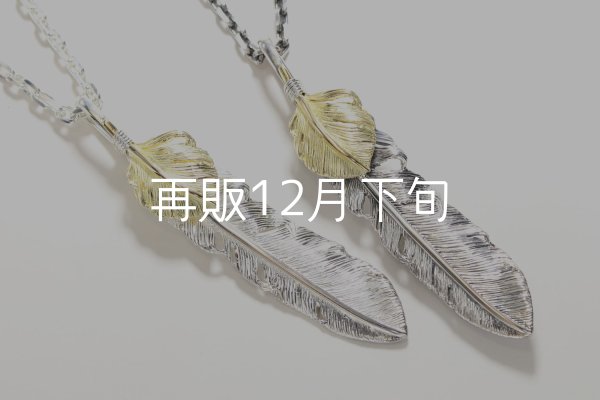 画像3:  千年フェザー (LL1_K18YGハートフェザー) ペンダント『チェーン50cm』  (3)