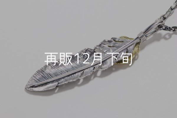 画像5:  千年フェザー (LL1_K18YGハートフェザー) ペンダント『チェーン50cm』  (5)