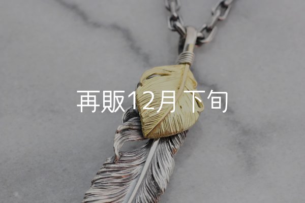 画像2: 千年フェザー (XL2_K18YGハートフェザー) ペンダント『チェーン50cm』  (2)