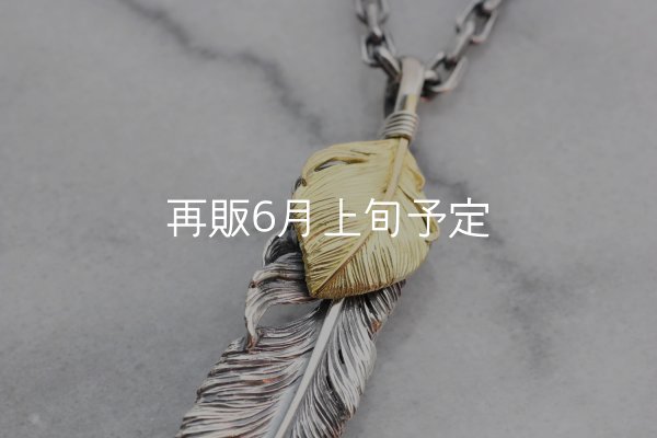 画像2: 千年フェザー (XL2_K18YGハートフェザー) ペンダント『チェーン50cm』  (2)