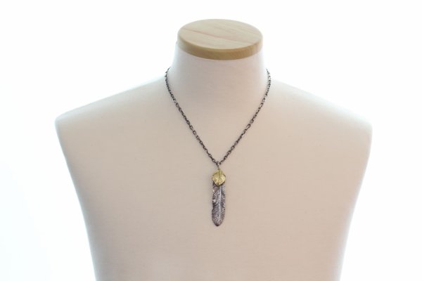 画像6: 千年フェザー (XL2_K18YGハートフェザー) ペンダント『チェーン50cm』  (6)
