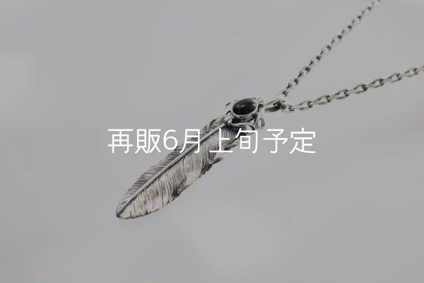 画像3: 千年フェザー(L1オニキス) ペンダント 『チェーン50cm』  (3)