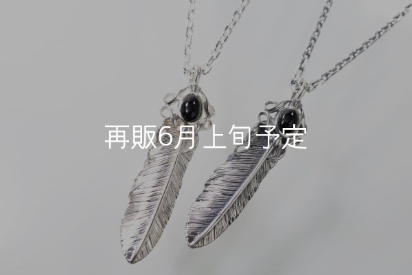 画像4: 千年フェザー(M2オニキス) ペンダント 『チェーン45cm』  (4)
