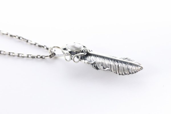 画像4: 千年フェザー(MM2)  マグネサイトペンダント 『チェーン40cm』  (4)