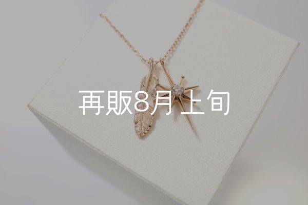 画像1: SUNジュエル × フェザーネックレス ｜K10PG × ダイヤモンド｜  (1)